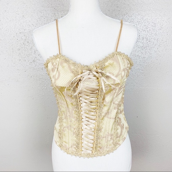 Doki Geki Tops - Doki Geki Bustier Damask Corset Top Large